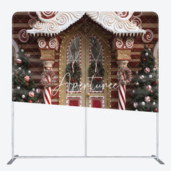 Aperturee - Aperturee Candy Shop Christmas Party Square Tension Backdrop