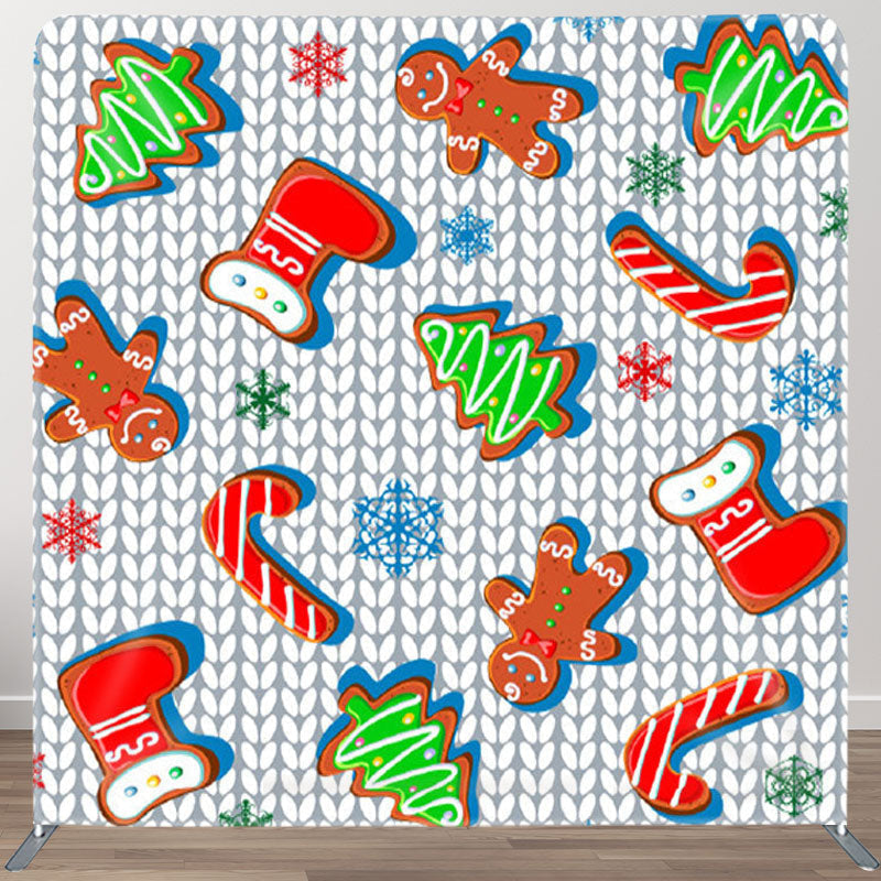 Aperturee - Aperturee Candy Socks White Textile Texture Christmas Backdrop