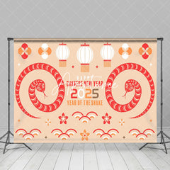 Aperturee - Aperturee Cartoon Cute Fresh Snake Chinese New Year Backdrop