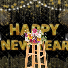 Aperturee - Aperturee Celebration Balloon Happy New Year Holiday Backdrop