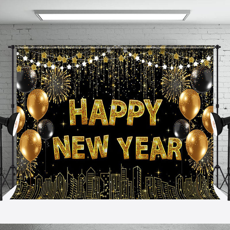 Aperturee - Aperturee Celebration Balloon Happy New Year Holiday Backdrop