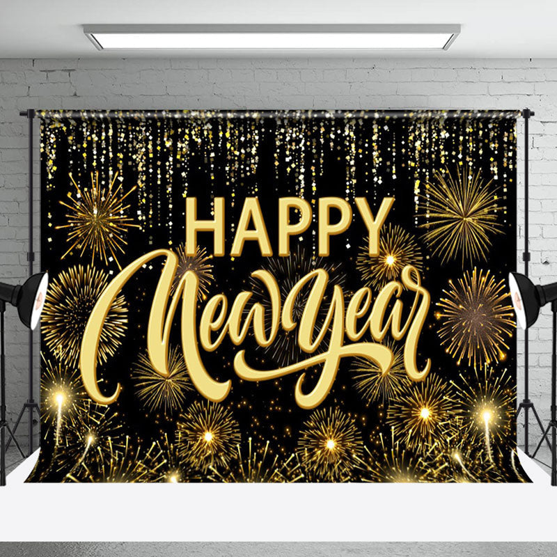 Aperturee - Aperturee Celebration Happy New Year Glitter Holiday Backdrop