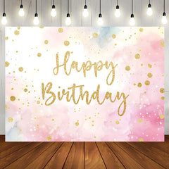 Aperturee - Aperturee Celebratory Watercolor Sky Golden Birthday Backdrop