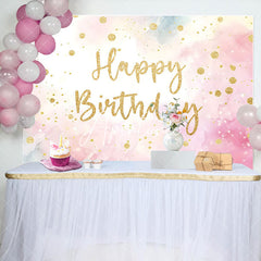 Aperturee - Aperturee Celebratory Watercolor Sky Golden Birthday Backdrop