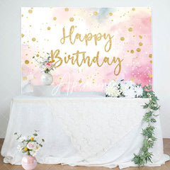 Aperturee - Aperturee Celebratory Watercolor Sky Golden Birthday Backdrop