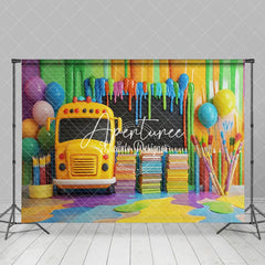 Aperturee - Aperturee Chalkboard Back To School Backdrop For Photography