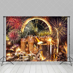 Aperturee - Aperturee Champagne Gold Sparkle New Year Celebration Backdrop