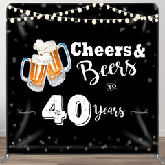 Aperturee - Aperturee Cheers And Beers Fabric Backdrop Cover for Birthday