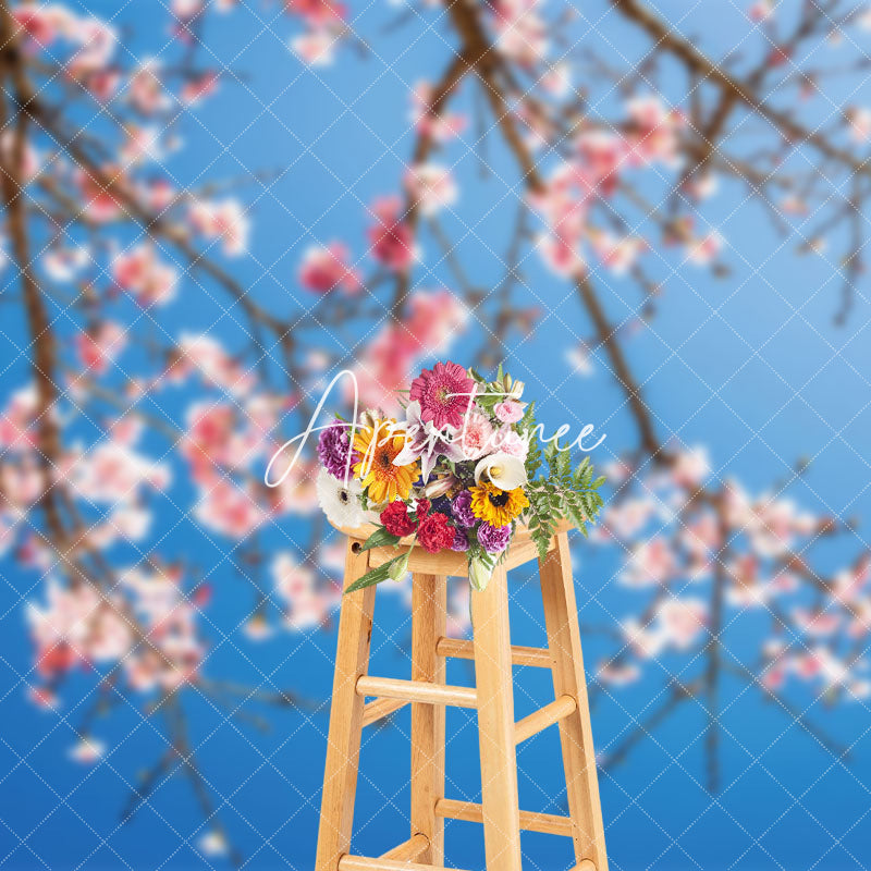 Aperturee - Aperturee Cherry Blossom Tree Sky Intricate Branches Backdrop