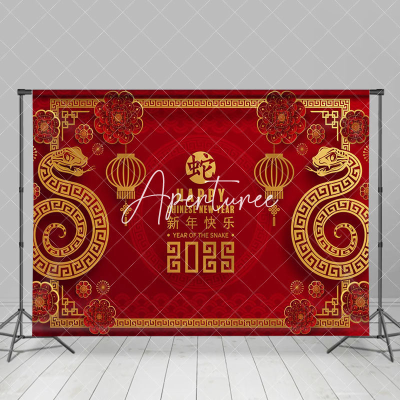 Aperturee - Aperturee Chinese Traditional Zodiac Snake New Year Backdrop