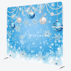 Aperturee - Aperturee Christmas Ball Pearl Bokeh Snowflake Pillow Case Backdrop