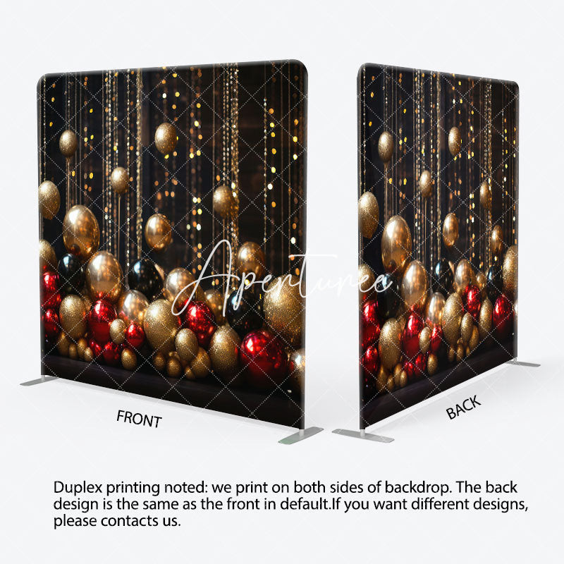 Aperturee - Aperturee Christmas Bauble Fabric Event Photo Booth Backdrop