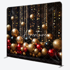 Aperturee - Aperturee Christmas Bauble Fabric Event Photo Booth Backdrop