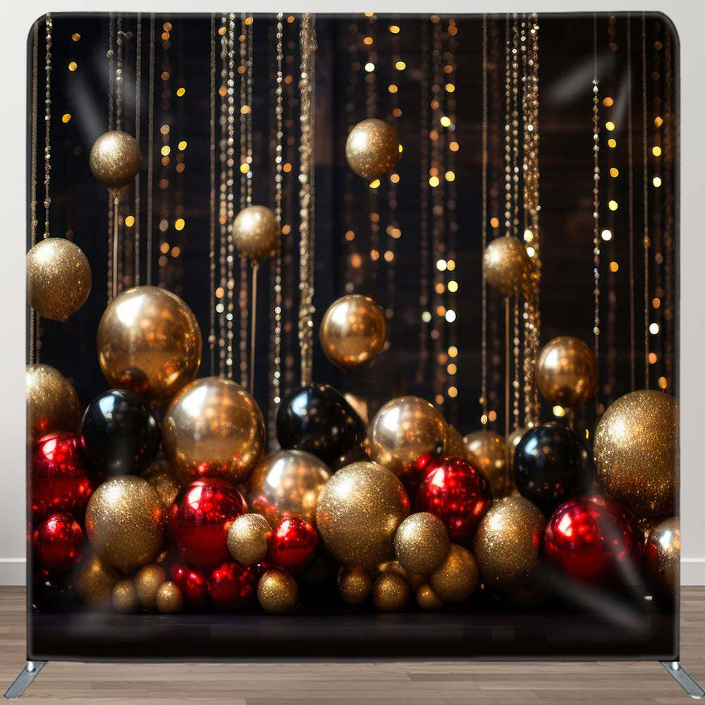 Aperturee - Aperturee Christmas Bauble Fabric Event Photo Booth Backdrop