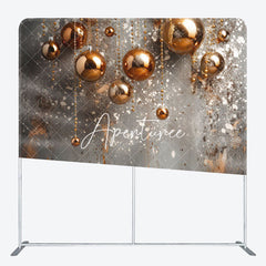 Aperturee - Aperturee Christmas Bauble Fine Art Photo Booth Fabric Backdrop