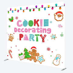 Aperturee - Aperturee Christmas Cookie Decorating Pillow Cover Backdrop