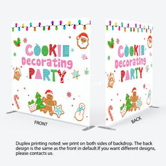 Aperturee - Aperturee Christmas Cookie Decorating Pillow Cover Backdrop