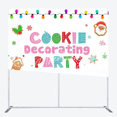 Aperturee - Aperturee Christmas Cookie Decorating Pillow Cover Backdrop