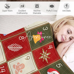 Aperturee - Aperturee Christmas Game Card Red Green Cute Custom Blanket