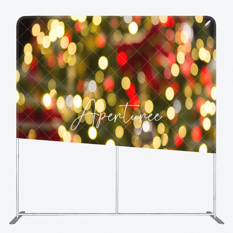 Aperturee - Aperturee Christmas Light Bokeh Square Arch Fabric Backdrop