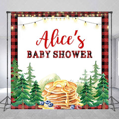 Aperturee - Aperturee Christmas Muffin Custom Name Baby Shower Backdrop