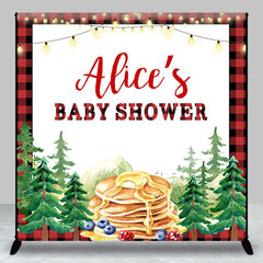 Aperturee - Aperturee Christmas Muffin Custom Name Baby Shower Backdrop