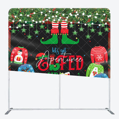 Aperturee - Aperturee Christmas Sweater Elfed Up Tension Fabric Backdrop