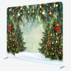 Aperturee - Aperturee Christmas Tree Light Double-Sided Square Backdrop