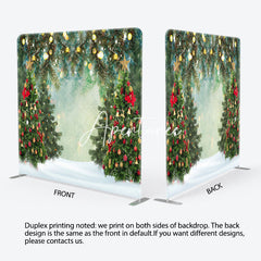 Aperturee - Aperturee Christmas Tree Light Double-Sided Square Backdrop