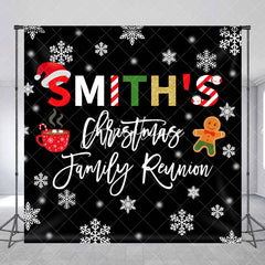 Aperturee - Aperturee Christmas Vibe Custom Name Family Reunion Backdrop