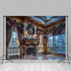 Aperturee - Aperturee Christmas Vibe Retro Luxury Room Window Backdrop