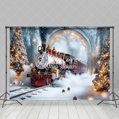 Aperturee - Aperturee Christmas Vibe Train Through Wonderland Backdrop