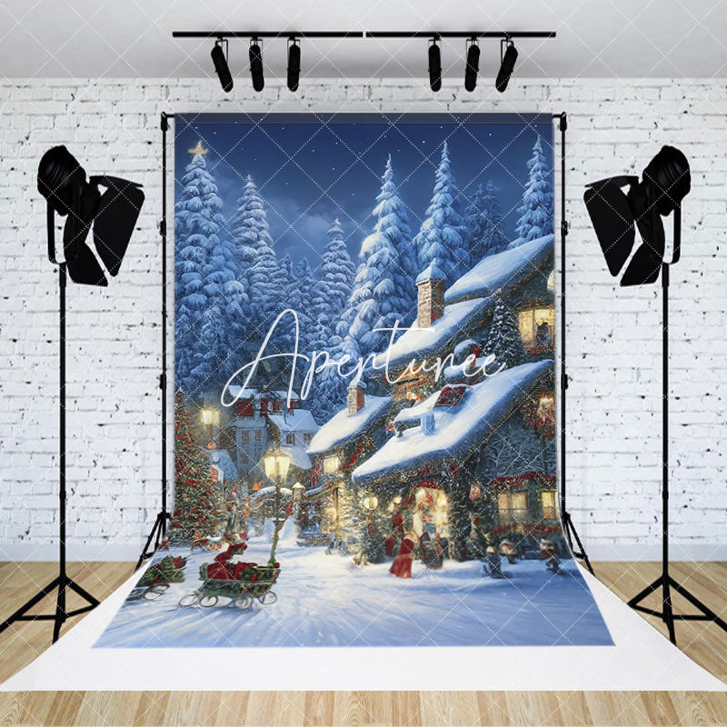 Aperturee - Aperturee Christmas Vibe Wild Rural Country Winter Backdrop