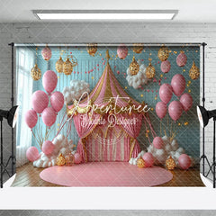 Aperturee - Aperturee Circus Tent Glitter Gold Lights Photography Backdrop