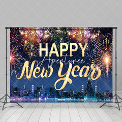 Aperturee - Aperturee City Night Happy New Year 2025 Photography Backdrop