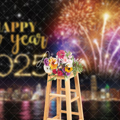 Aperturee - Aperturee City Night Scene 2025 New Year Party Backdrop