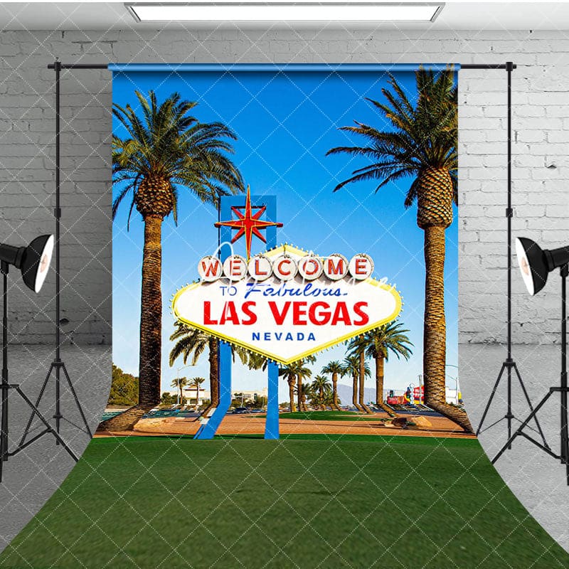 Aperturee - Aperturee City Road Welcome To Las Vegas Casino Photo Backdrop