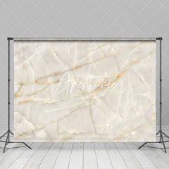 Aperturee - Aperturee Classic Marble Beige Abstract Photo Backdrop