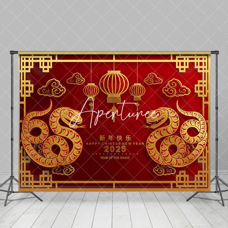 Aperturee - Aperturee Classic Window Peanut Zodiac Snake Year Backdrop