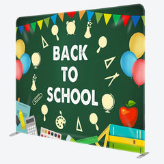 Aperturee - Aperturee Classroom Back To School Fabric Backdrop Cover for Party