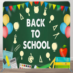 Aperturee - Aperturee Classroom Back To School Fabric Backdrop Cover for Party