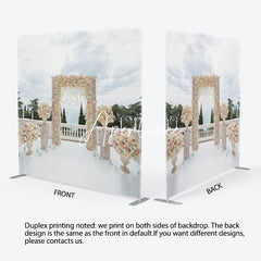 Aperturee - Aperturee Clouds Sky Floral Arch Wedding Pillow Cover Backdrop