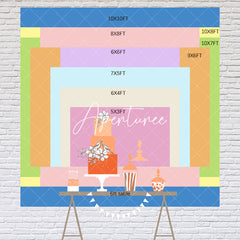 Aperturee - Aperturee Color Brush Artboard Birthday Backdrop for Kids