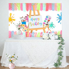 Aperturee - Aperturee Color Brush Artboard Birthday Backdrop for Kids