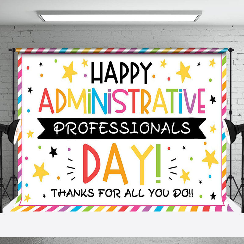 Aperturee - Aperturee Color Happy Administrative Professionals Day Backdrop