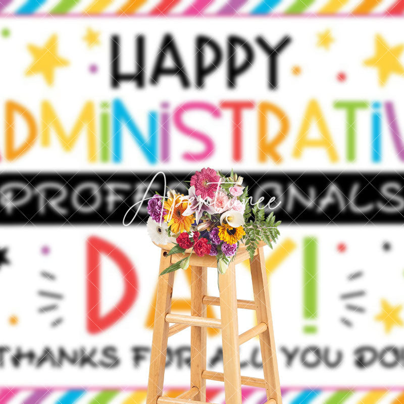 Aperturee - Aperturee Color Happy Administrative Professionals Day Backdrop