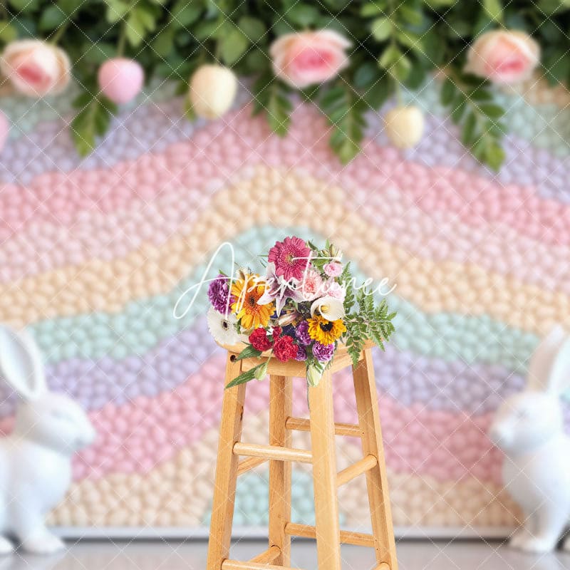 Aperturee - Aperturee Color Jordan Almonds Wall Floral Easter Backdrop