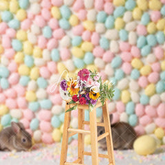 Aperturee - Aperturee Color Jordan Almonds Wall Rabbit Easter Backdrop