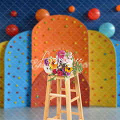 Aperturee - Aperturee Colorful Arcaded Entrance With Balloons Backdrop