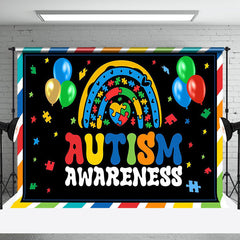 Aperturee - Aperturee Colorful Balloon Puzzle Autism Awareness Backdrop